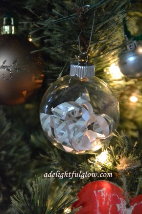 Christmas Ornaments ~ Glass and Paper ~ DIY